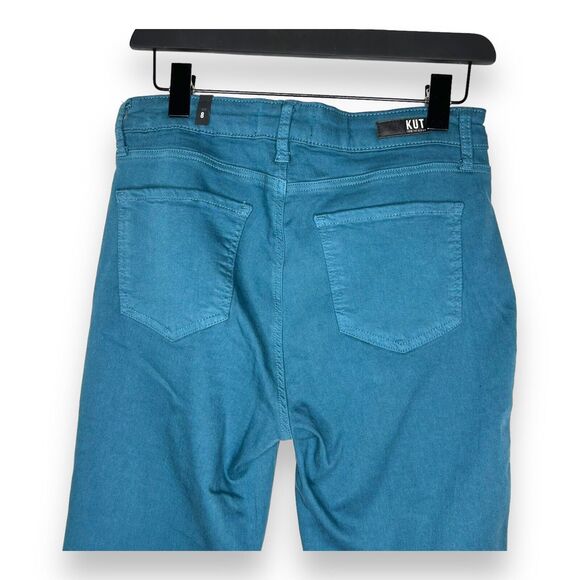 New KUT FROM THE KLOTH High Rise Mia Toothpick Skinny Jeans 8 Ocean Blue Jeans - Picture 10 of 16